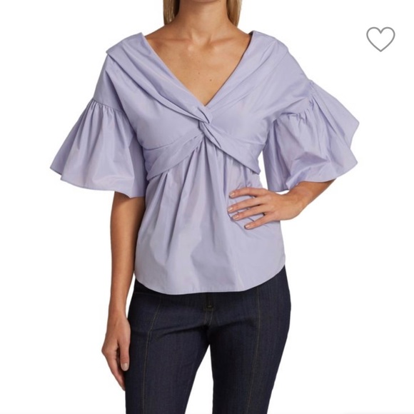 cinq a sept Tops - CINQ À SEPT Carolyn Bell-Sleeve Twist-Front Top
